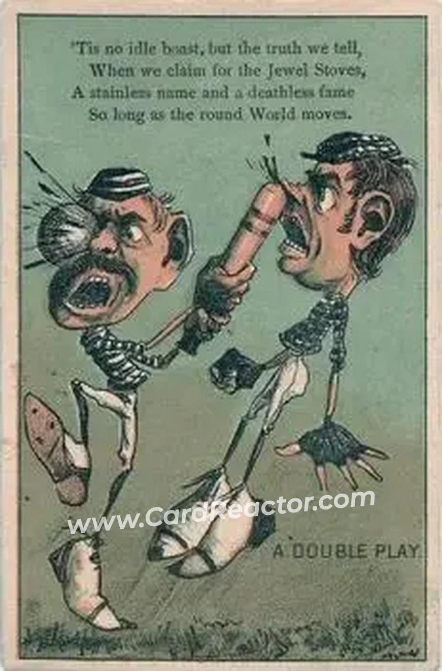 1880 J.T. Keefe Big White Shoes Baseball Comics (H804-14) #NNO Card #NNO