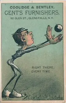 1880 J.T. Keefe Big White Shoes Baseball Comics (H804-14) #NNO - There, Every Time - Front