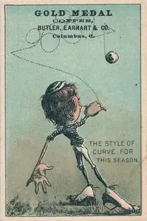 1880 J.T. Keefe Big White Shoes Baseball Comics (H804-14) #NNO Card #NNO