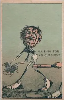 1880 J.T. Keefe Big White Shoes Baseball Comics (H804-14) #NNO - Curve - Front