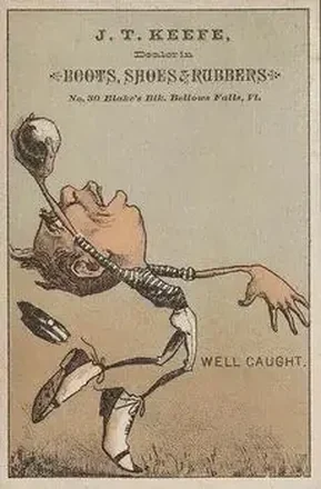 1880 J.T. Keefe Big White Shoes Baseball Comics (H804-14) #NNO Card #NNO