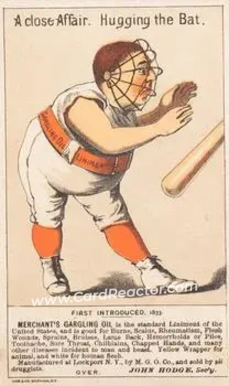 1880 Merchant's Gargling Oil Baseball Comics (H804-7) #NNO - Bat. - Front