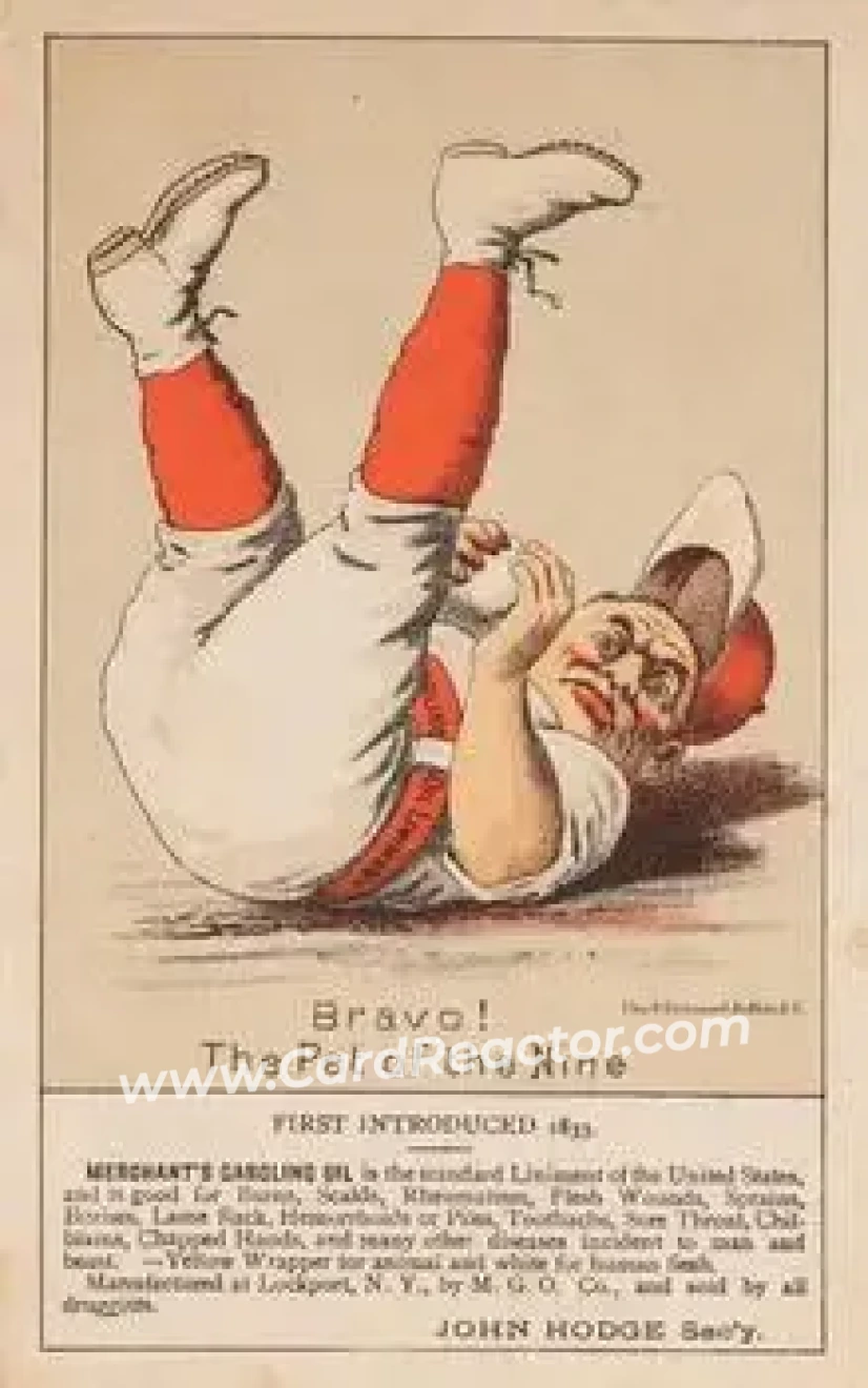 1880 Merchant's Gargling Oil Baseball Comics (H804-7) #NNO - Bravo! The Pet Of The Nine. - Front