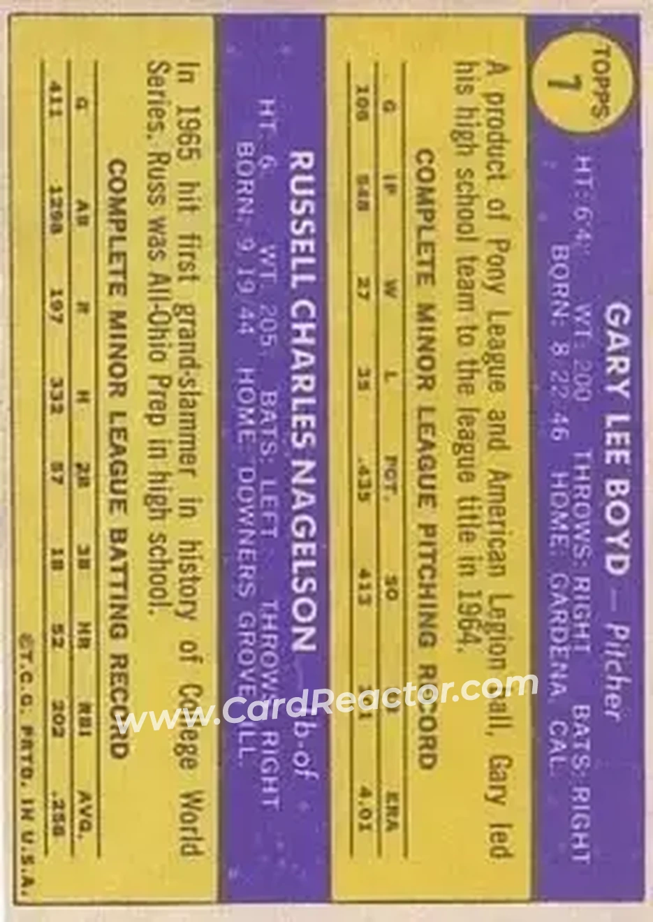 Back of Card #7