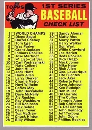 1970 Topps #9 Card #9