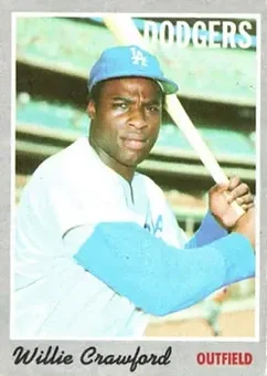 1970 Topps #34 - Willie Crawford - Los Angeles Dodgers 1970 Topps #34 - Willie Crawford - Los Angeles Dodgers