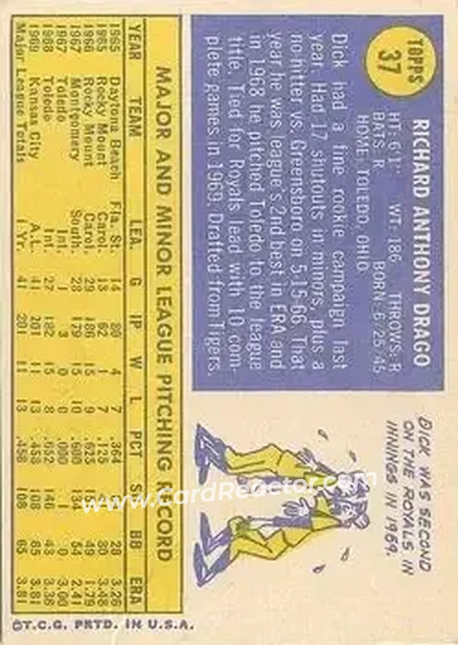 Back of Dick Drago