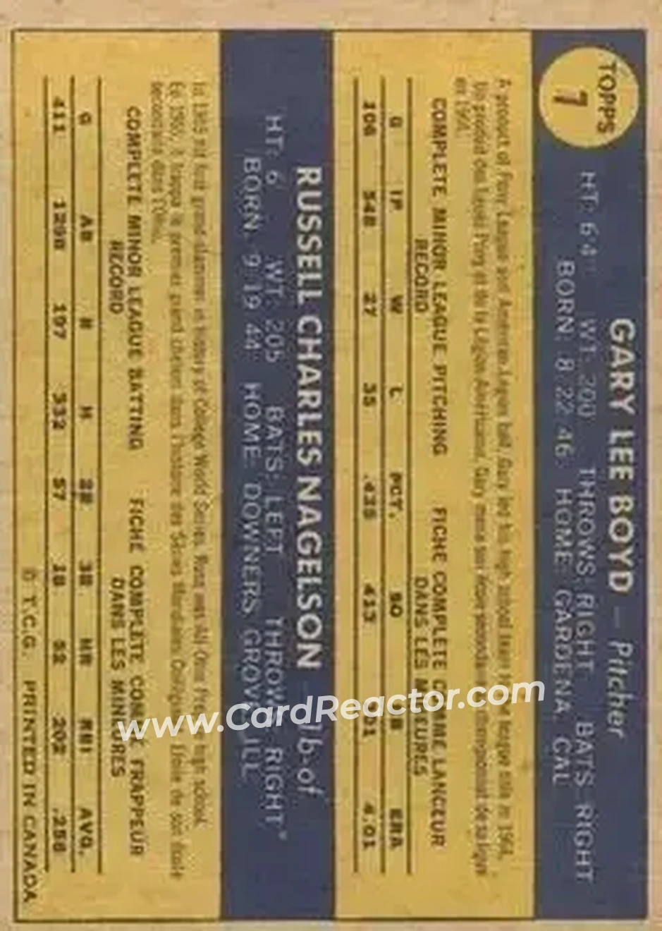Back of Card #7