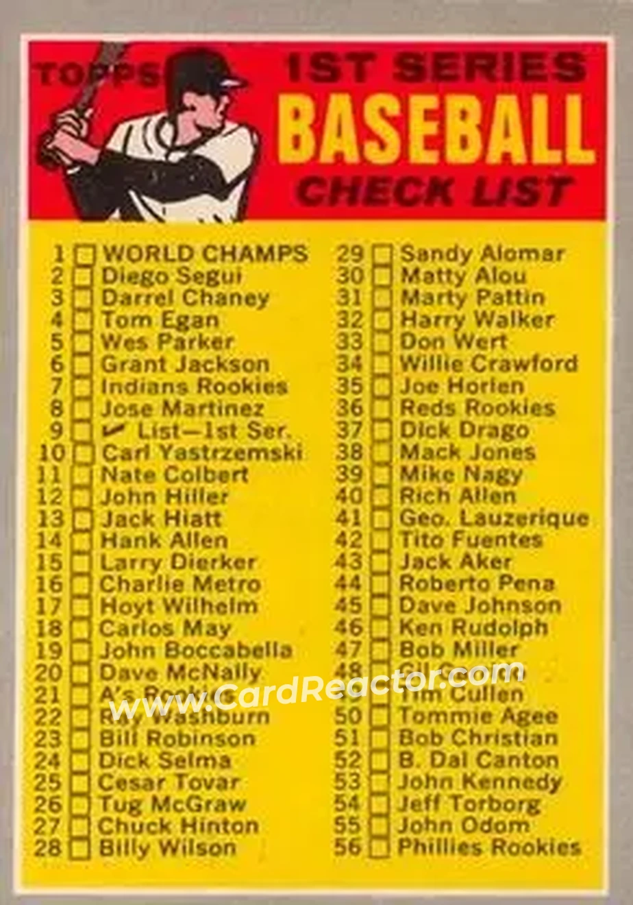 1970 O-Pee-Chee #9 Card #9
