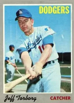 1970 Topps #54 - Jeff Torborg - Los Angeles Dodgers 1970 Topps #54 - Jeff Torborg - Los Angeles Dodgers