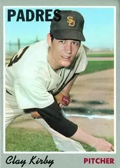 1970 Topps #79 - Clay Kirby - San Diego Padres 1970 Topps #79 - Clay Kirby - San Diego Padres
