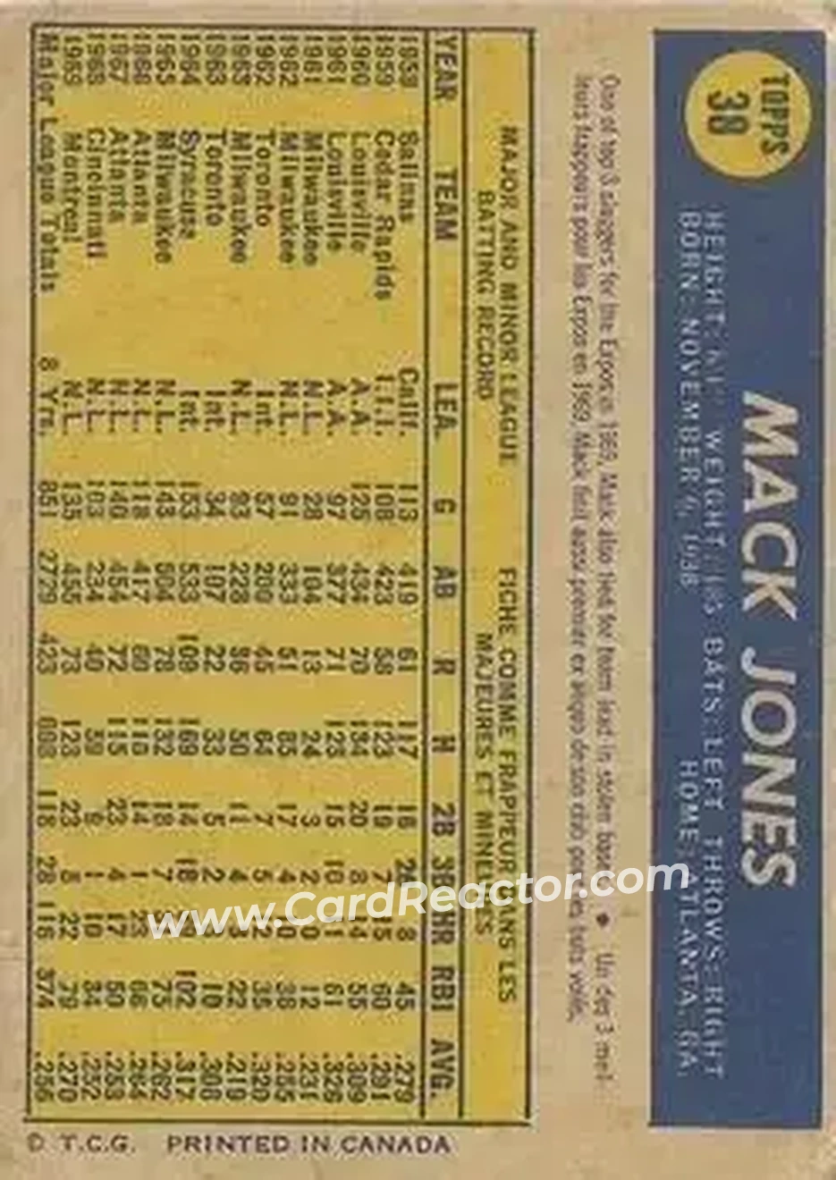 Back of Mack Jones