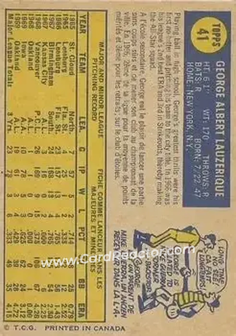 Back of George Lauzerique