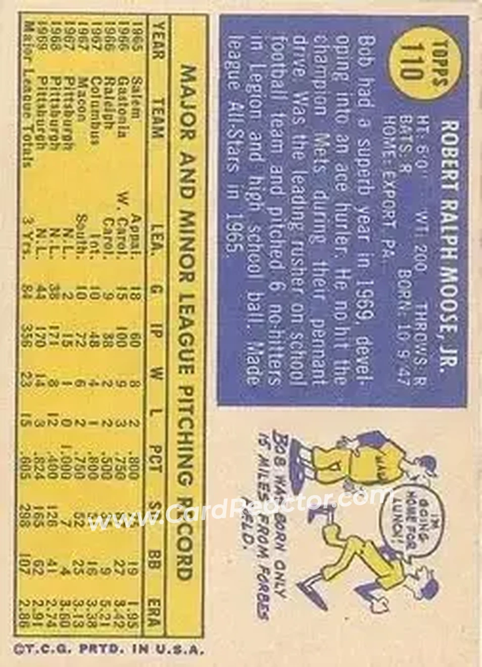 Back of Bob Moose