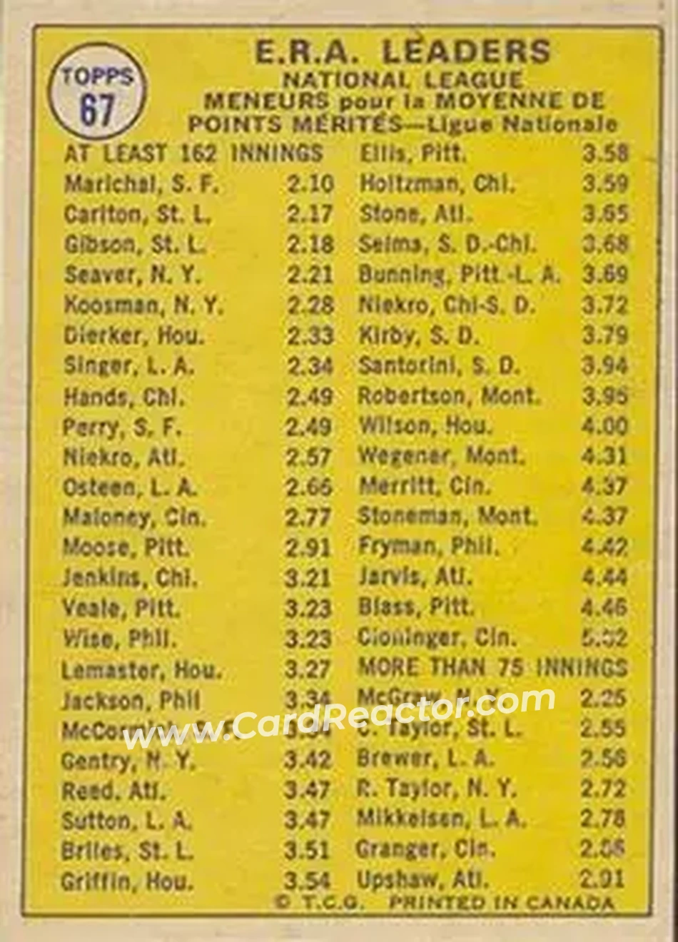 Back of Card #67