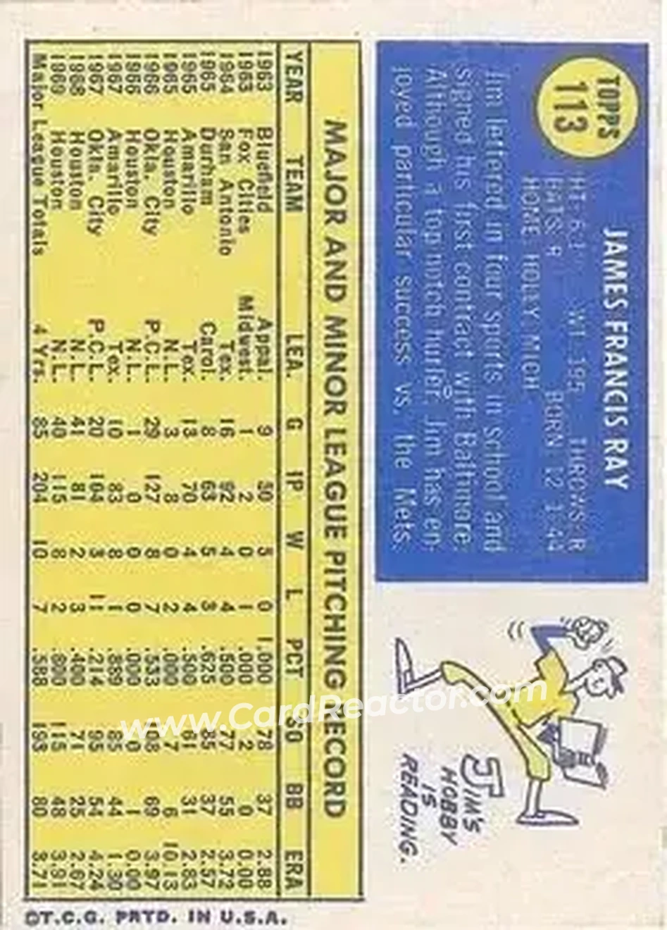 Back of Jim Ray