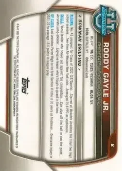 Back of Roddy Gayle Jr.