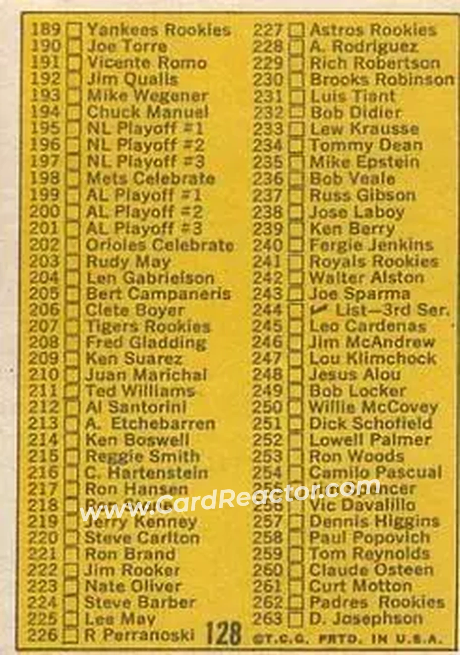 Back of Card #128