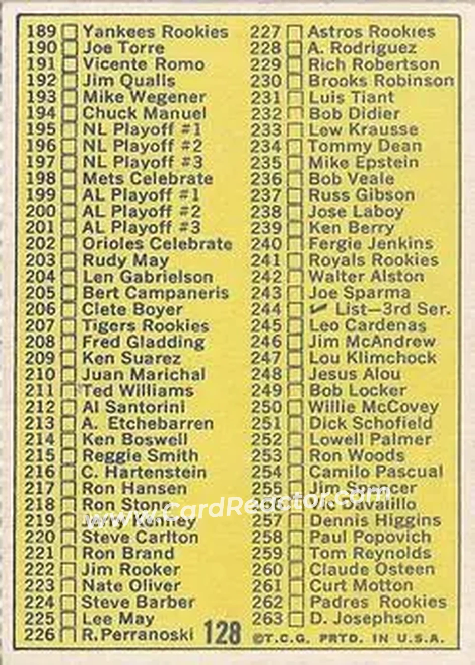 Back of Card #128