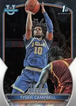 2022-23 Bowman University Chrome #9 Tyger Campbell