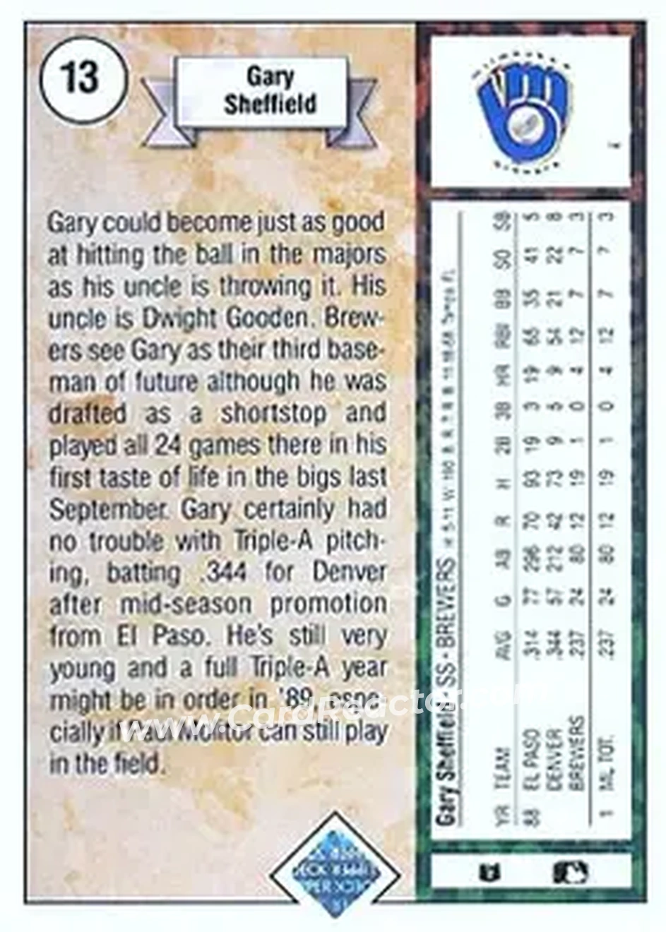Back of Gary Sheffield