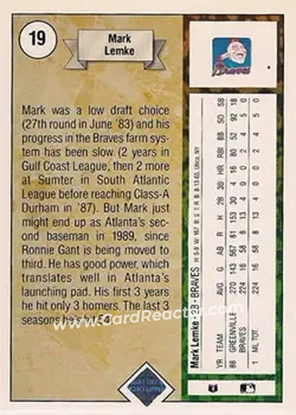 Back of Mark Lemke