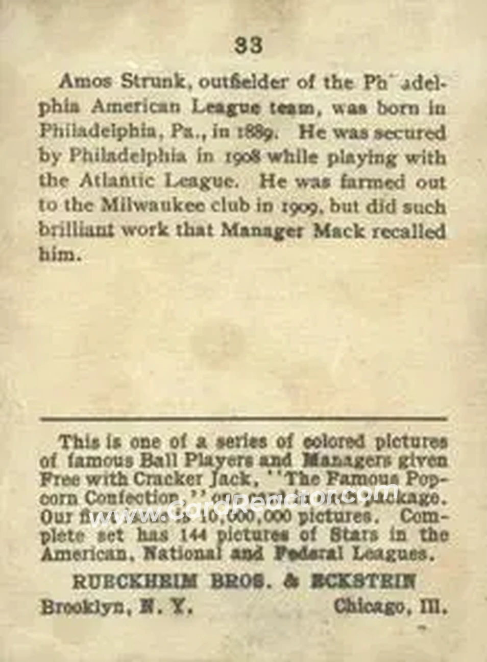 Back of Amos Strunk