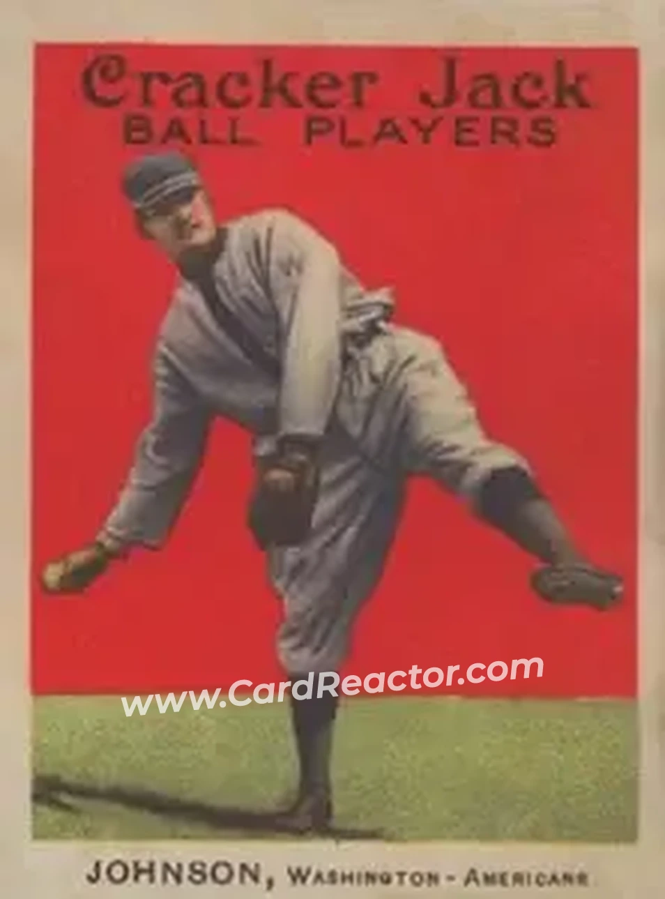 1914 Cracker Jack (E145) #57 Walter Johnson