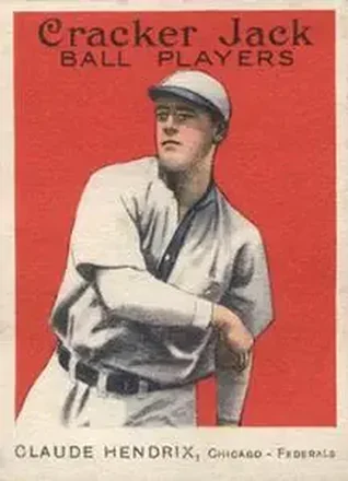 1914 Cracker Jack (E145) #76 Claude Hendrix
