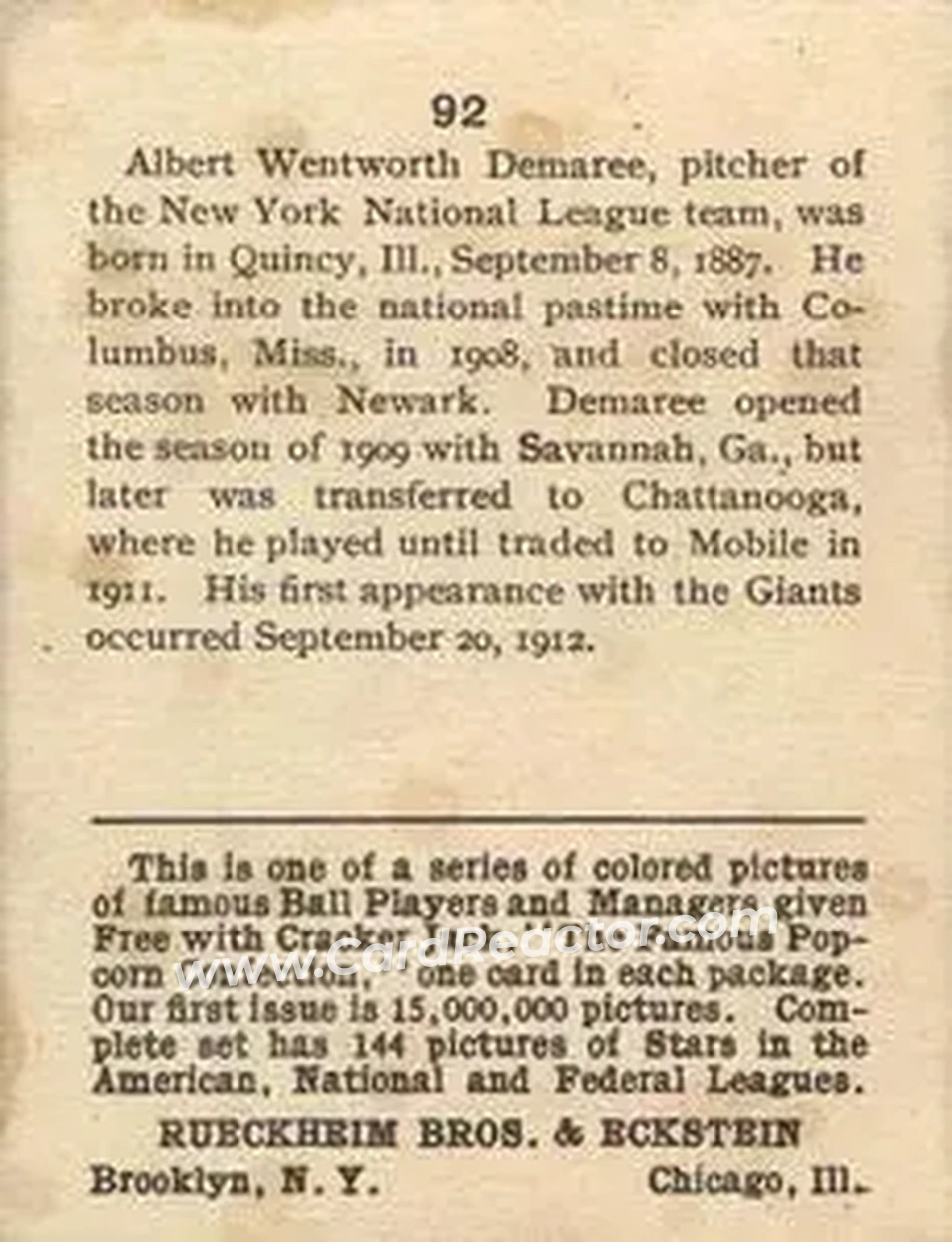 Back of Al Demaree