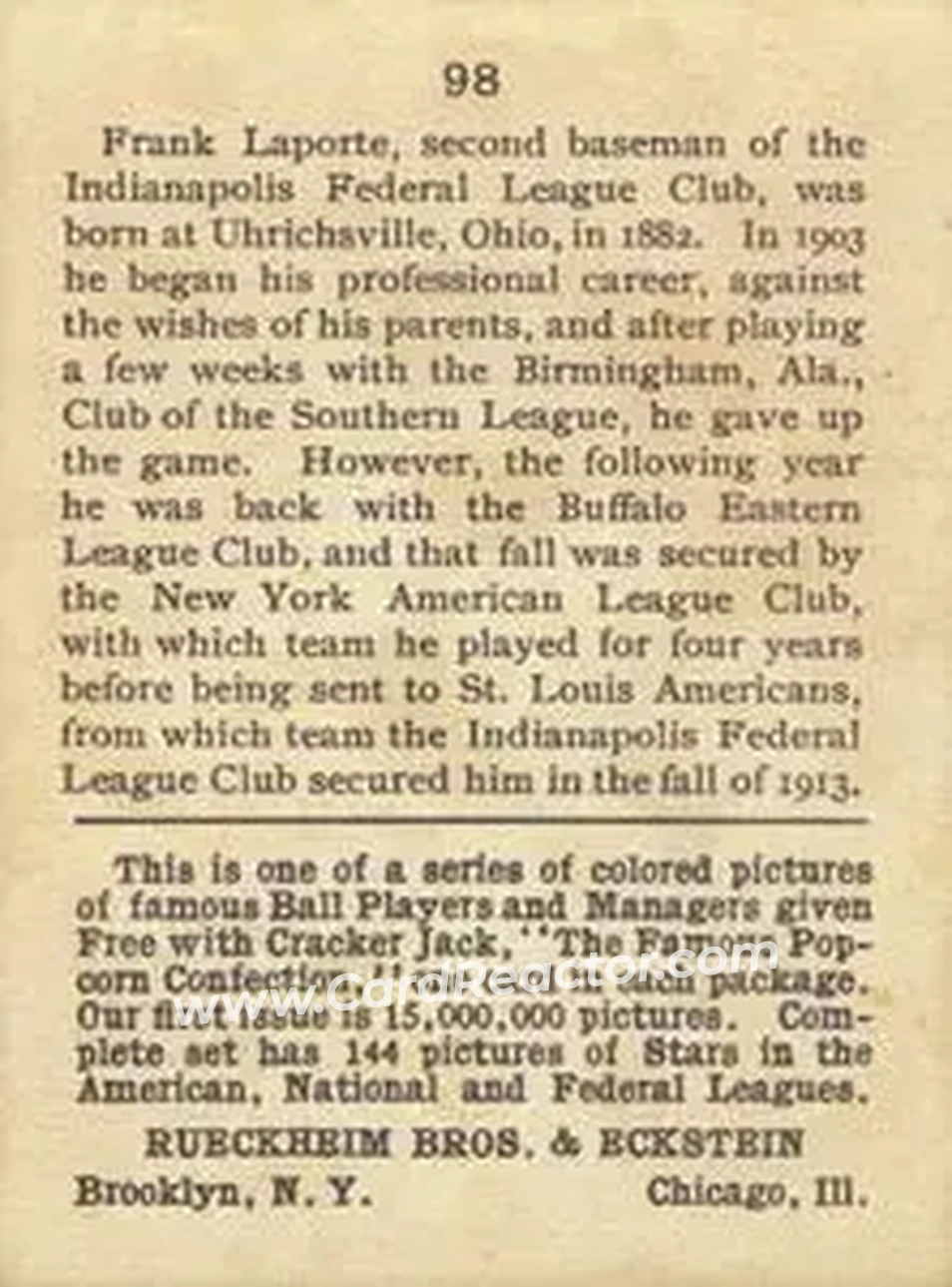 Back of Frank LaPorte