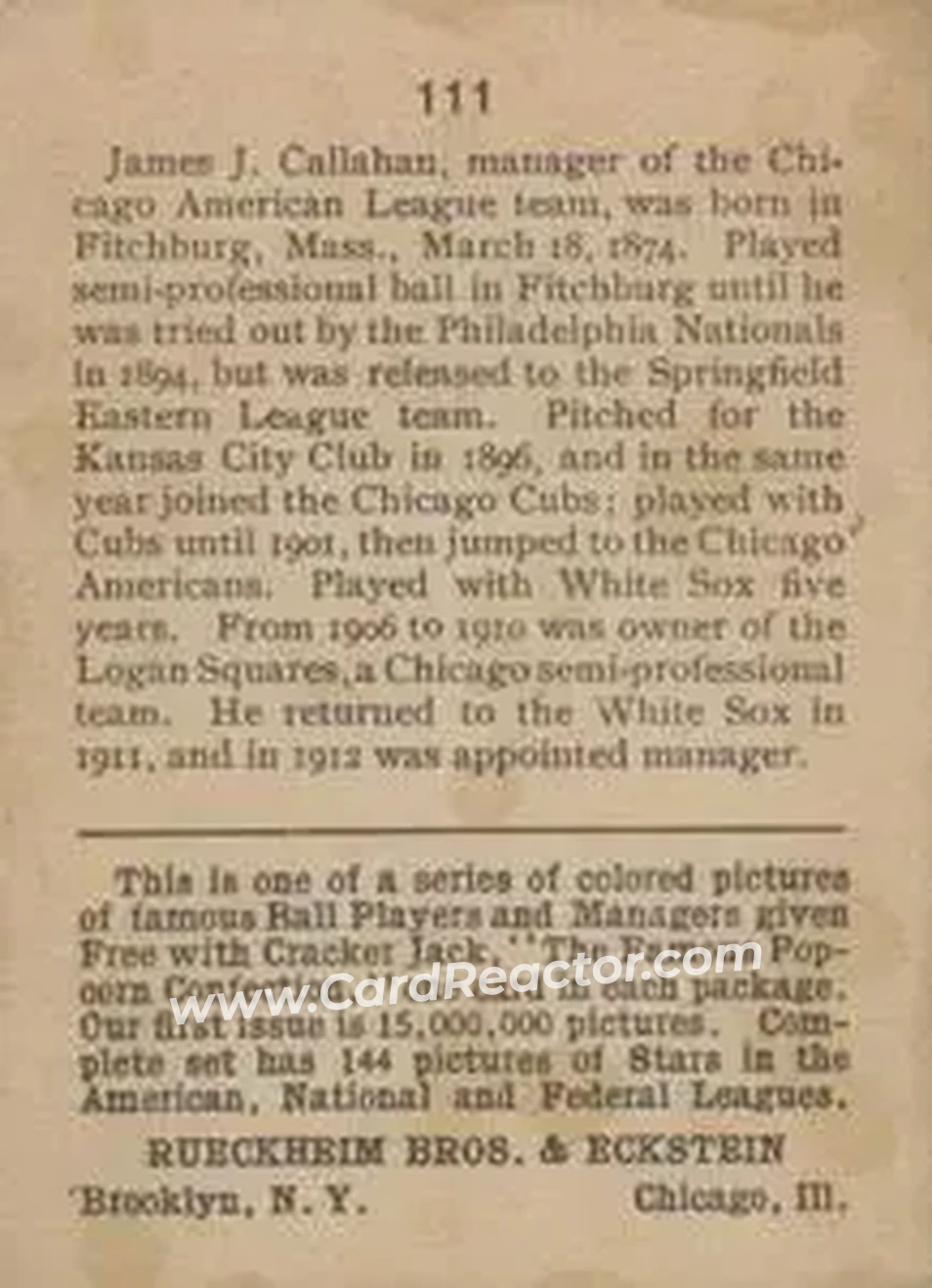 Back of Jim Callahan