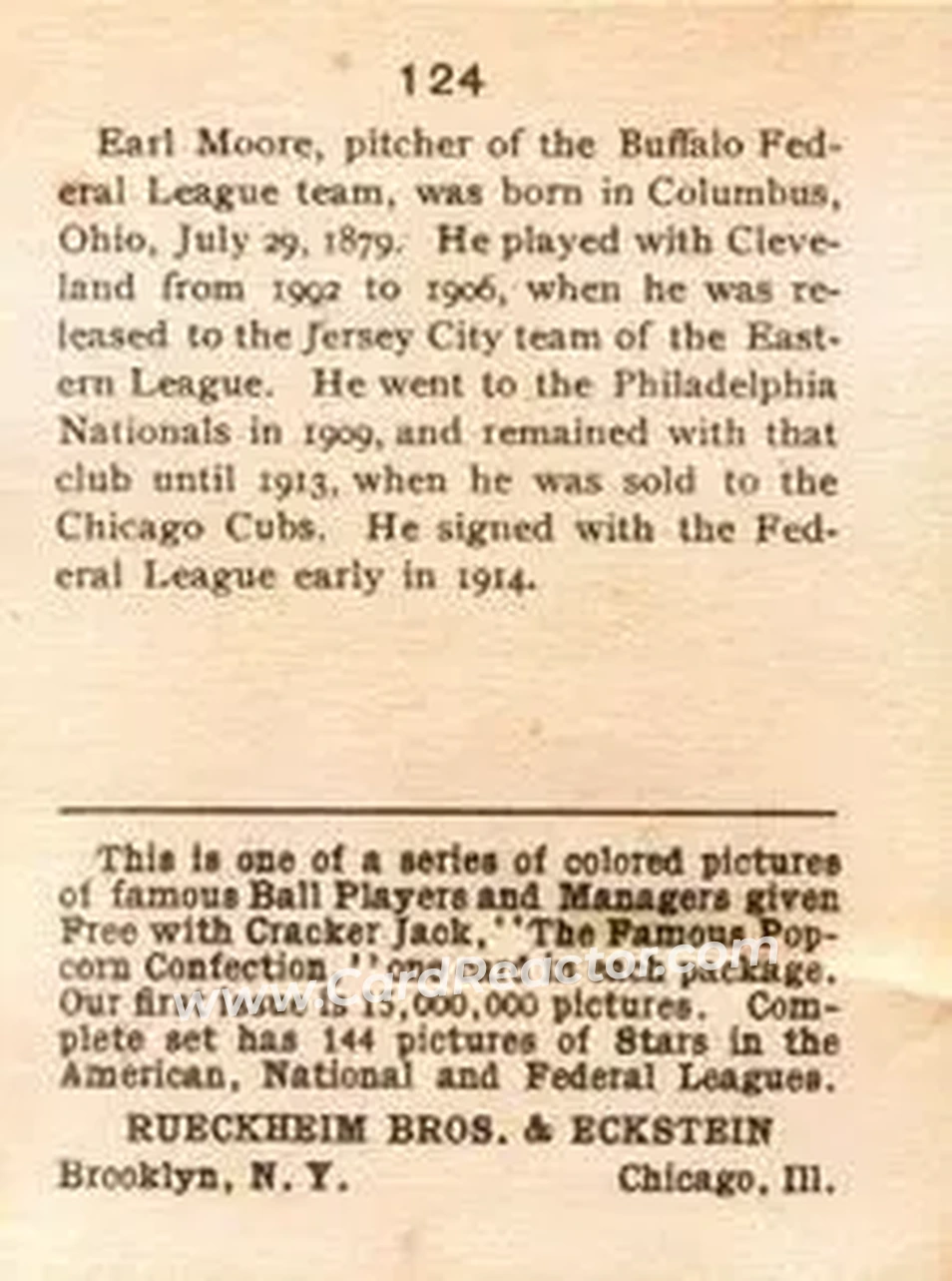 Back of Earl Moore
