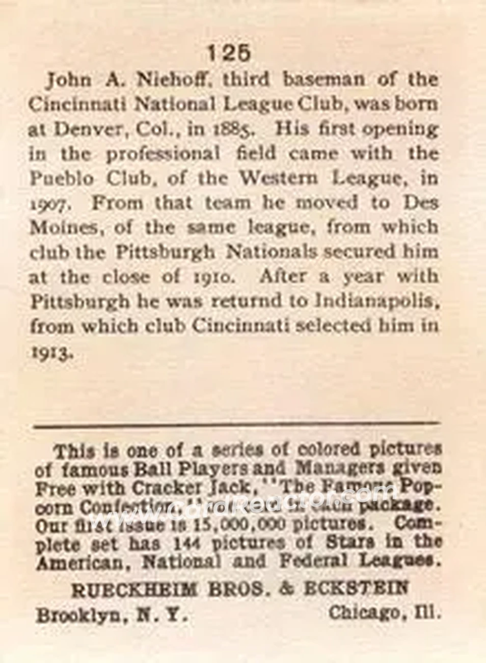 Back of Bert Niehoff
