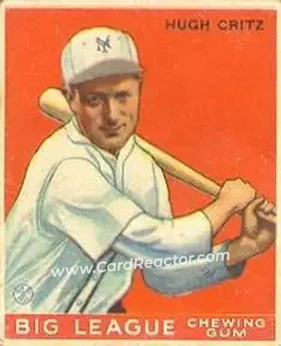 1933 Goudey (R319) #3 Hugh Critz