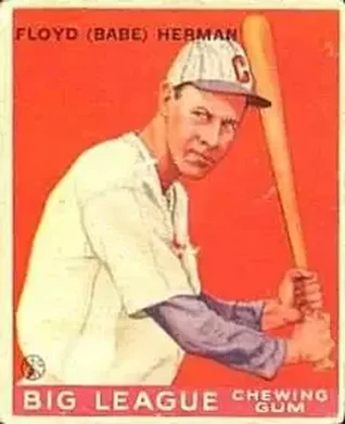 1933 Goudey (R319) #5 Floyd “Babe” Herman
