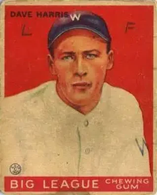 1933 Goudey (R319) #9 Dave Harris