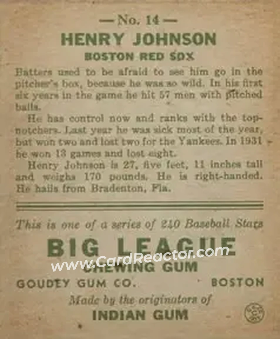 Back of Henry Johnson