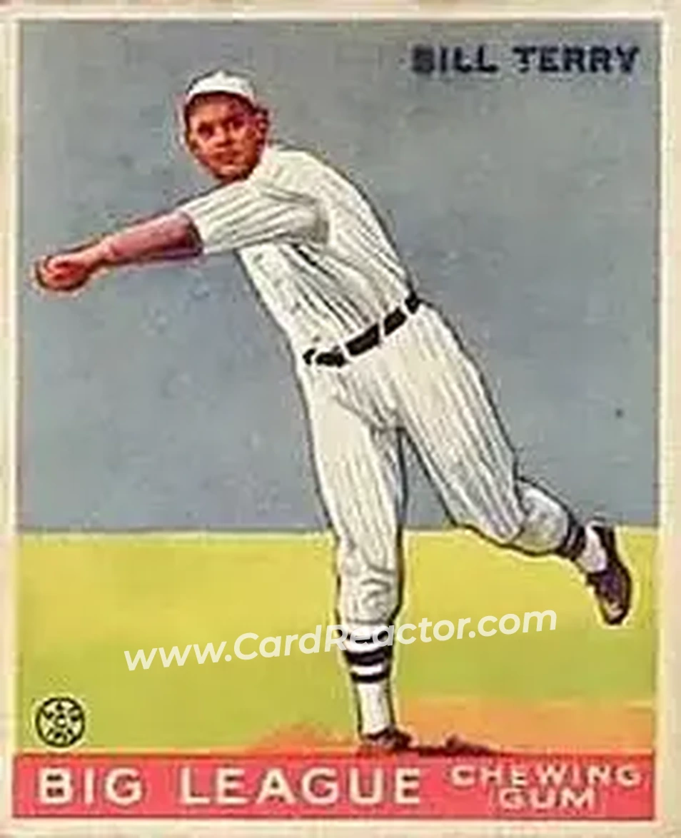 1933 Goudey (R319) #20 Bill Terry