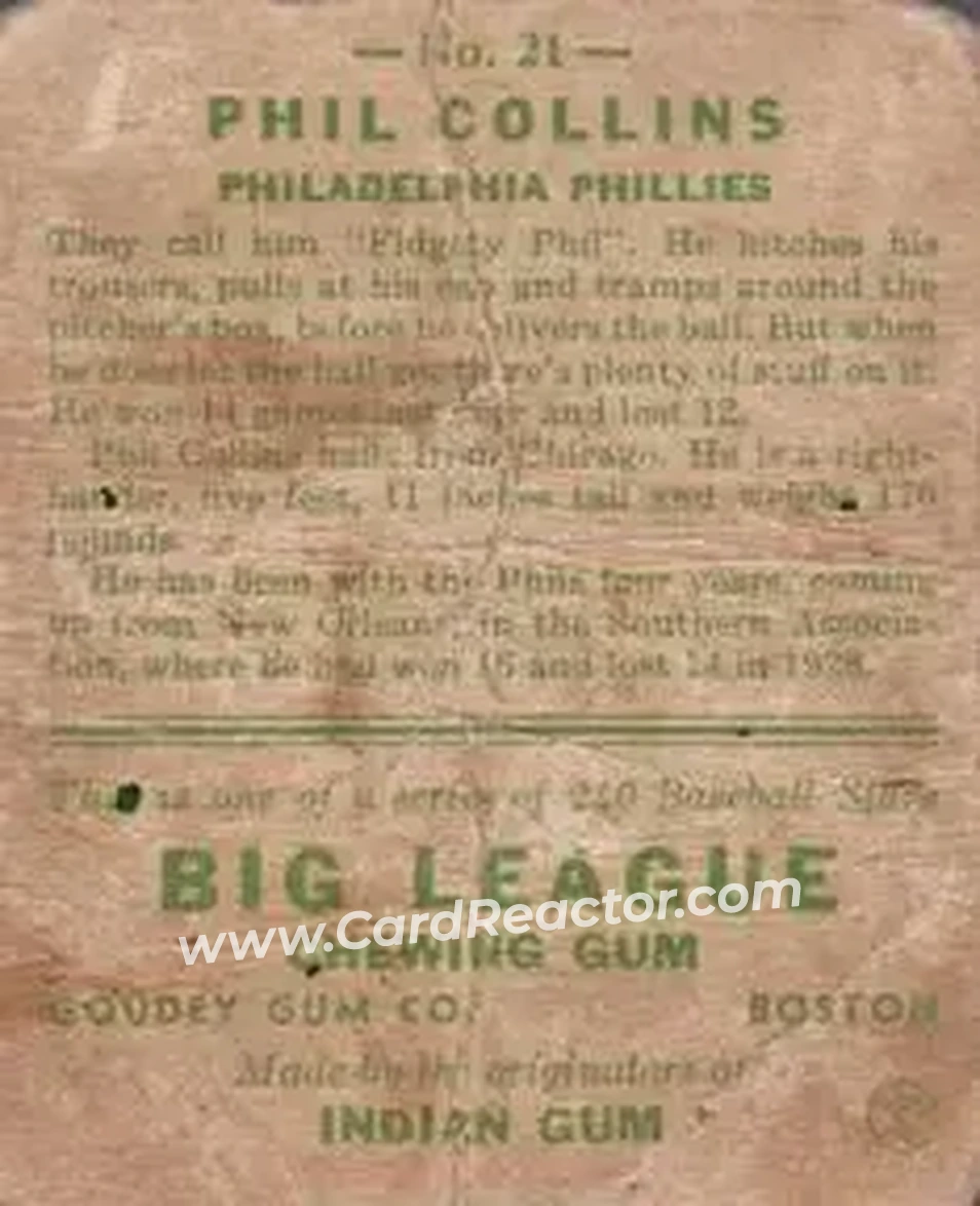 Back of Phil Collins