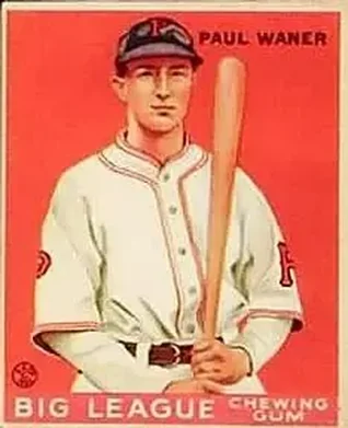 1933 Goudey (R319) #25 Paul Waner