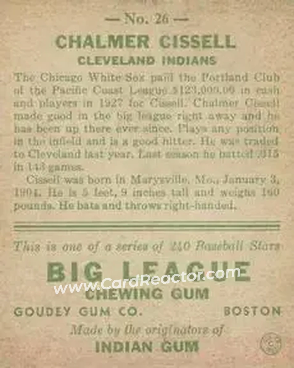 Back of Chalmer Cissell