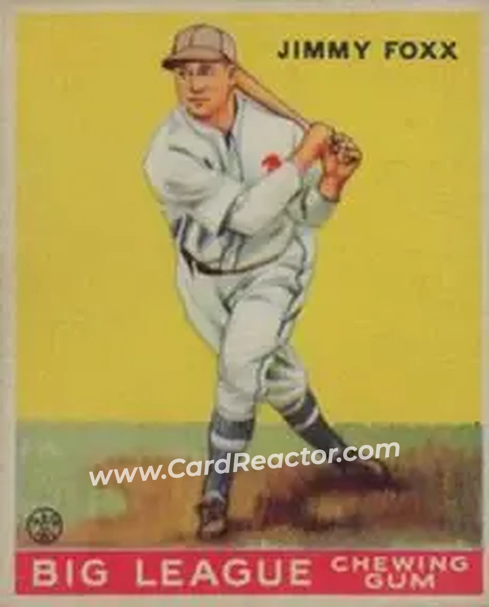 1933 Goudey (R319) #29 Jimmie Foxx