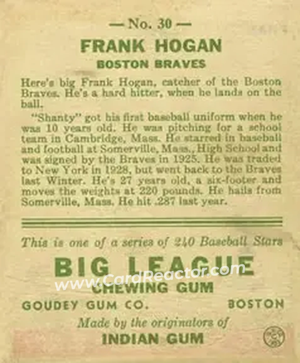 Back of Frank Hogan