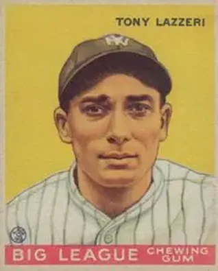 1933 Goudey (R319) #31 Tony Lazzeri