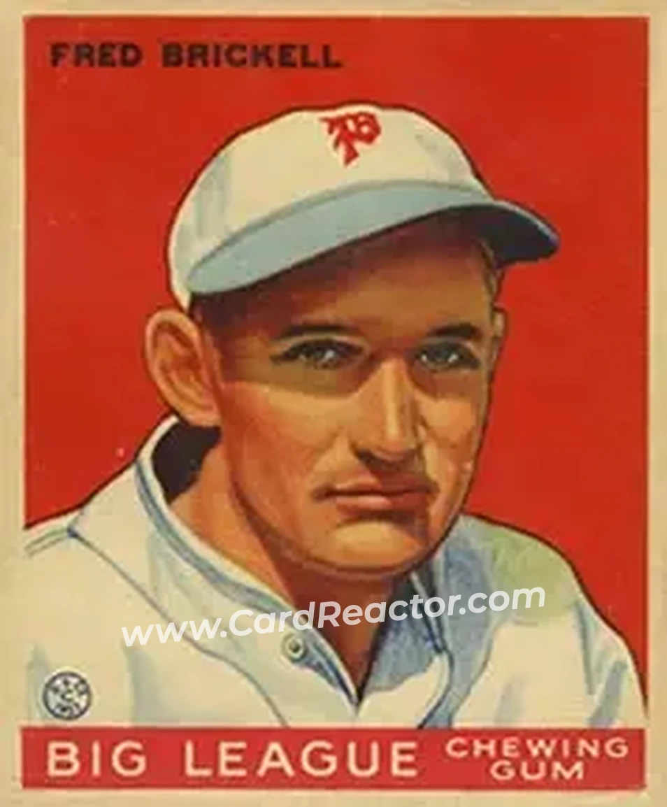1933 Goudey (R319) #38 Fred Brickell