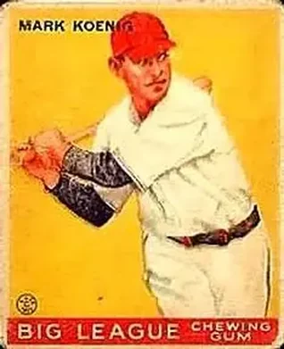 1933 Goudey (R319) #39 Mark Koenig