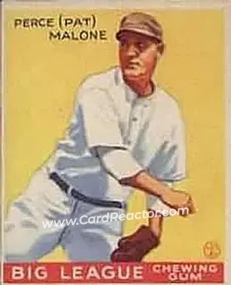 1933 Goudey (R319) #55 Perce “Pat” Malone