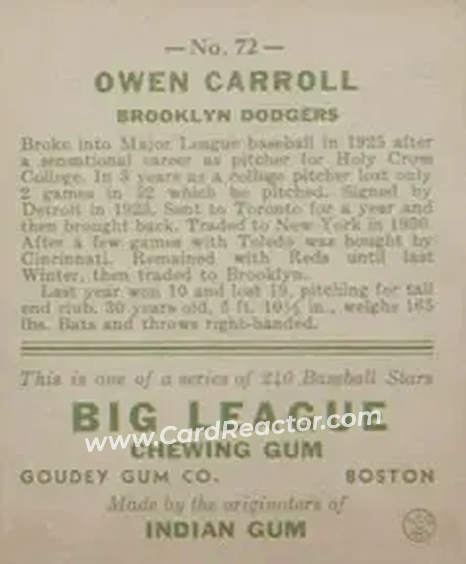 Back of Owen Carroll