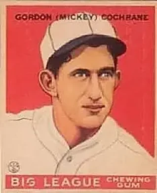 1933 Goudey (R319) #76 Mickey Cochrane